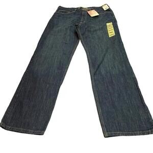 NWT Lee Mens Size 38x34 Blue Jeans Premium Select Relaxed Straight Leg Dark Wash